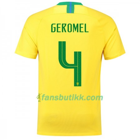 Fotball-VM 2018 Brasil drakt Geromel 4 Hjemmetrøye